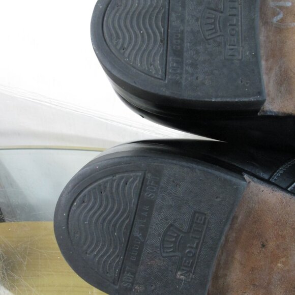 Nettleton Vintage Loafers Black Leather Wing Tip Tasseled Shoes Size 13 AA - Picture 7 of 9